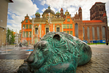 Fountain sea city of Gdansk © panaramka