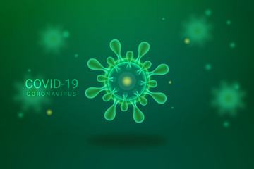 coronavirus microscopic view background illustration