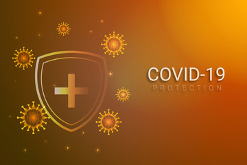 coronavirus microscopic view background illustration