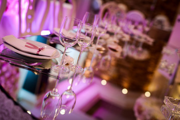 Beautifully decorated table for a special occasion. Decoration and party