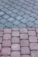 Street brick gray pavement, tile pattern