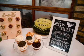 A sweet table for a special event