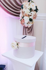 Wedding box on the table