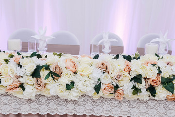 Beautifully decorated table for a special occasion. Decoration and party