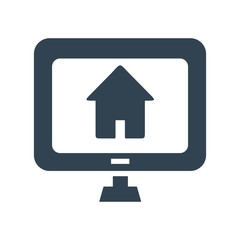Smart house icon in flat style. Internet of things concept.