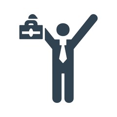 Businessman icon in trendy flat style.