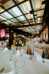 Beautifully decorated table for a special occasion. Decoration and party