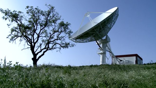 elecommunication parabolic dish antenna complex 