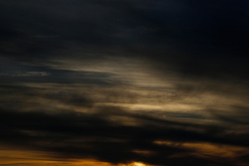 Fototapeta premium sunset afternoon landscape with clouds