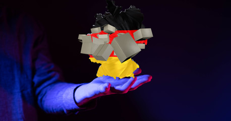 Transport Cardboard boxes, logistics and delivery concept digital  3d.