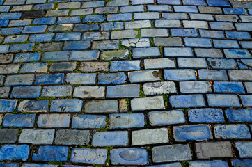 Blue brick road in San Juan