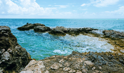 Fototapeta na wymiar Bahamas sea line