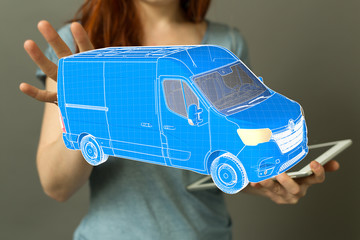 logistics and delivery concept digital  3d.