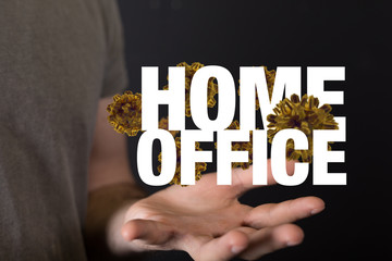 Home office of self quarantine digital.