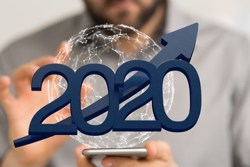 the 2020 business year up goals and  success illustration