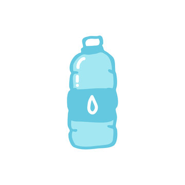 bottle of water doodle icon