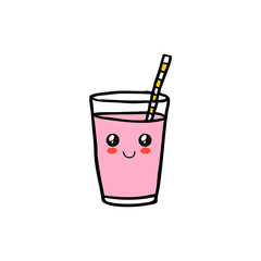 juice, smoothies doodle icon