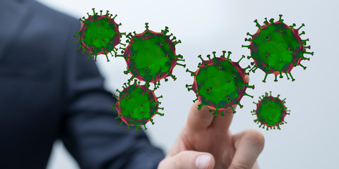 Coronavirus abstract background. protection Genetics Bacteriological Microorganism..