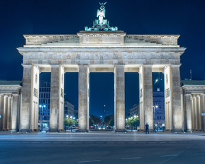 Obraz premium Berlin, Germany - Sep 8, 2016: Brandenburg Gate, German Brandenburger Tor, the only remaining town gate of Berlin.