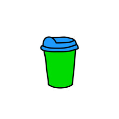 doodle icon. take away coffee cup