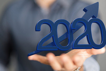 the 2020 business year up goals and  success illustration