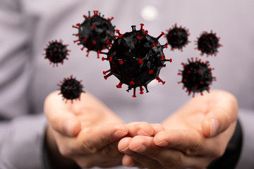 Corona Virus - Microbiology And Virology Concept - illustration protection.