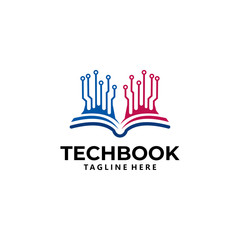 tech book logo icon vector isolated
