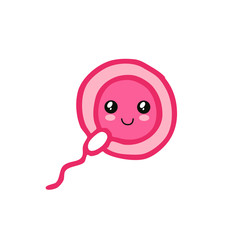sperm and ovum doodle icon