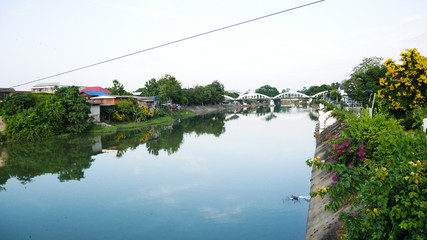 Nam Wang The official name is Ratsadaphisek Bridge the river branch of the Chao Phraya...