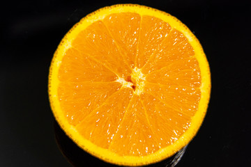 Macro Shot of an sliced Orange - food photography