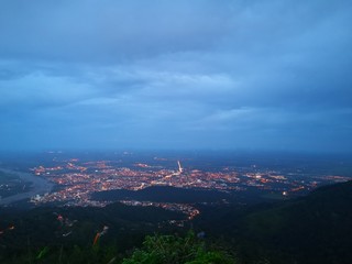 aerial view of the city