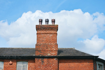 old brick chimney