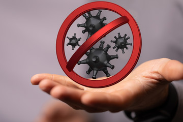 stop the epidemic virus global illustration