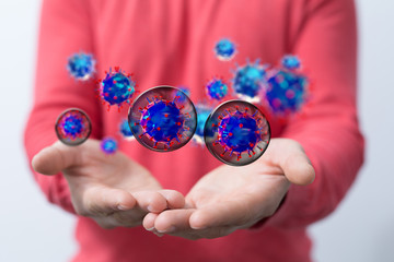 Corona Virus Healthcare Concept. Coronavirus protection Pandemic Sars Fever.