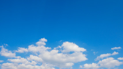 Cloud on blue skylight.scene sunny outdoor daylight.Cloudscape nature outdoor ozone oxygen.Air cloudy scene background.summer season atmosphere.Landscape sunlight on top view wallpaper.Daylight sky