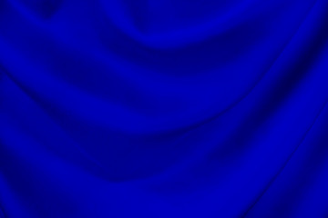 絹の布地　青色