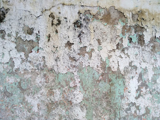 Dirty and Old cement wall texture background. Grunge background with peeling paint. Wall texture can be used as a wall frame and wall background.