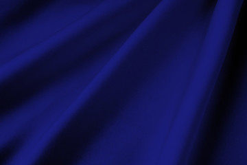 絹の布地　青色