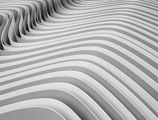 Waves pattern futuristic background. 3d render illustration