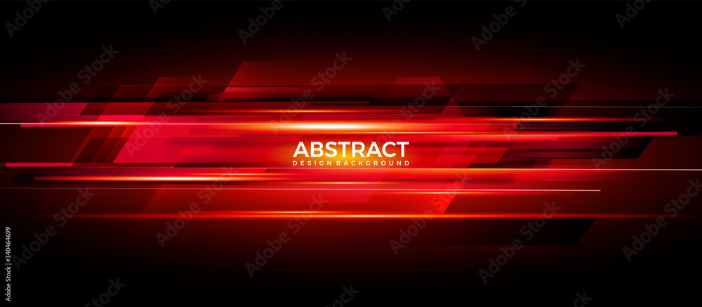 Fototapete abstract speed movement pattern with shiny glowing blurred line shape, gradient color. vector design