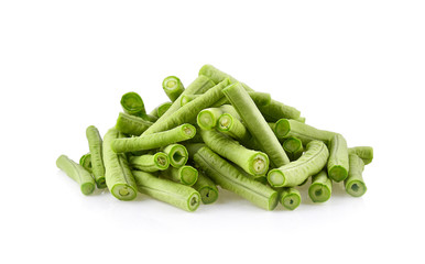 yardlong beans on white background