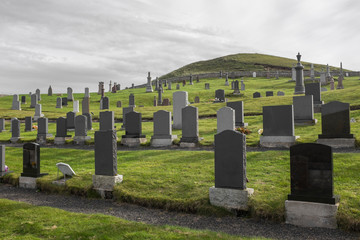 Naklejka premium Strathy Burial Ground with Commonwealth War Graves in Sutherland, Scotland
