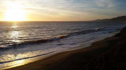 sunset on the beach