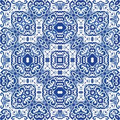 Antique portuguese azulejo ceramic.