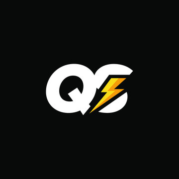 Initial Letter QS with Lightning