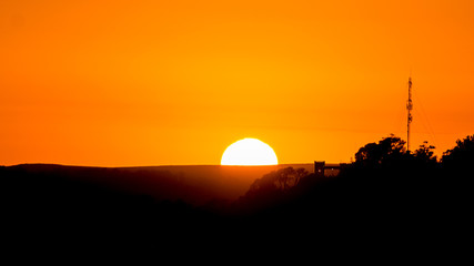 Tandil Castle sunset.