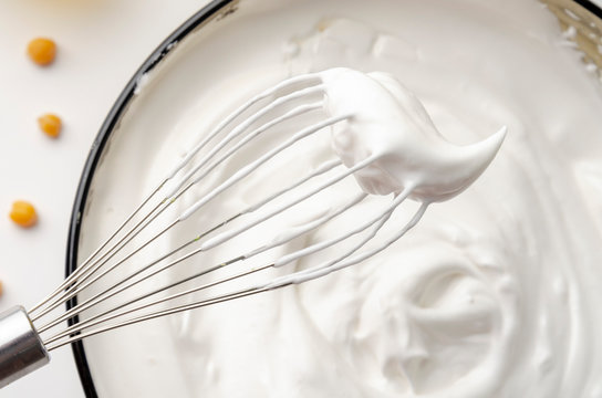 Aquafaba made of chickpea. Replace egg in baking for vegan recipe.