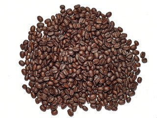
Arabica coffee beans, isolated on a white background