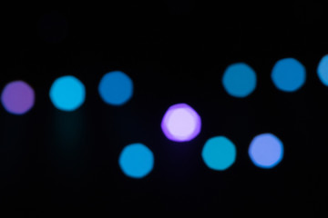 Bokeh lights in the night club