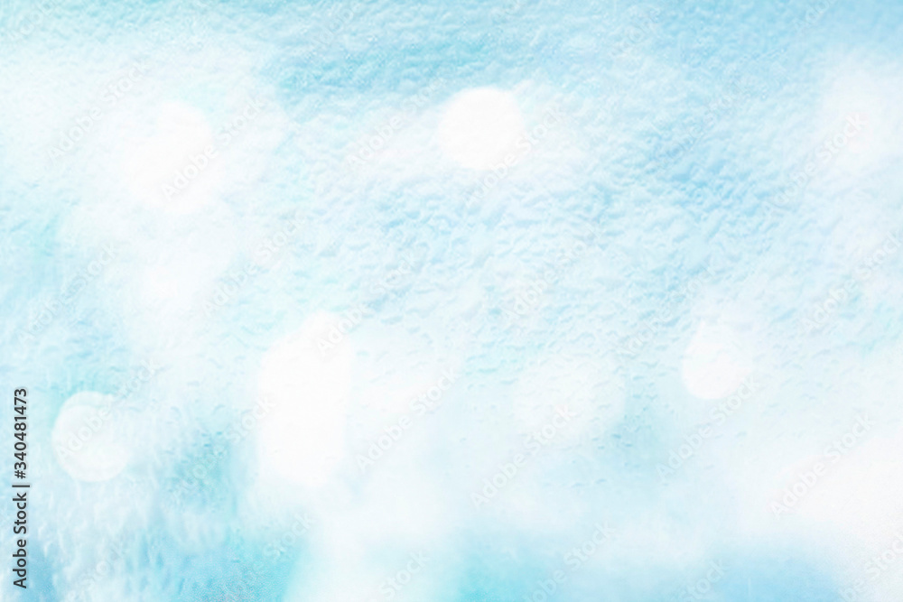Wall mural abstract blue background with bokeh